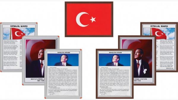 Atatürk Resmi (50 Cm X 70 Cm) ALÜMİNYUM ÇERÇEVE