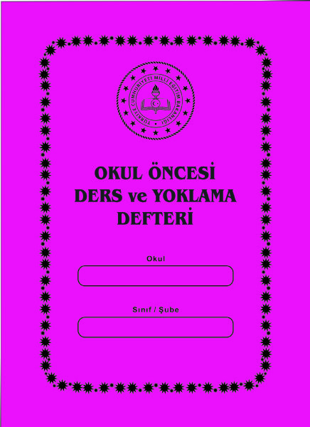 Anaokulu Ders ve Yoklama Defteri 