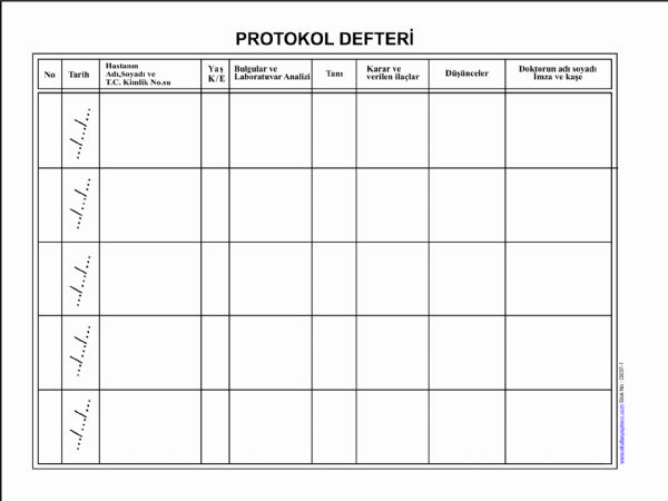 Protokol Kayıt Defteri (200 Sayfalık) (Ciltli)