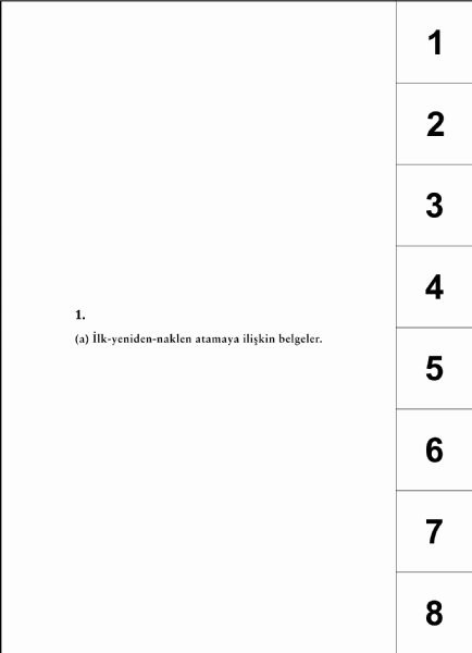 Özlük Dosyası İçi 8 Gömlek (Klasörsüz) 